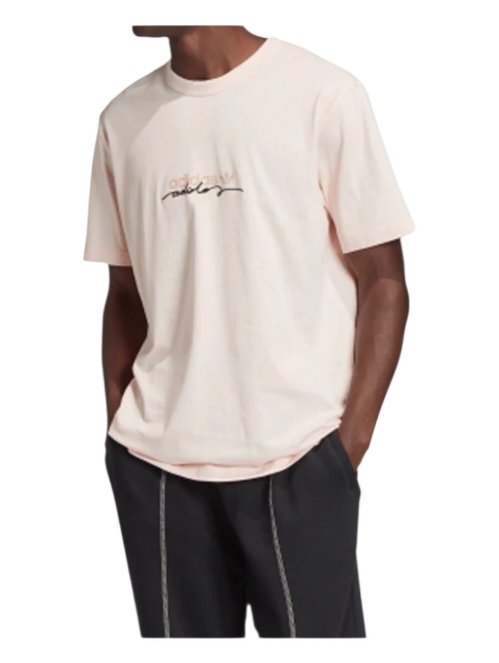 Adidas Originals Athleisure Casual Sports T-shirt Light Pink Men's Size L